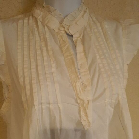Gap, blouse, ruffled short sleeve,  ladies XS - Picture 2 of 6